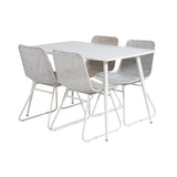 Polar Jídelní stůl 120 cm - White White+Cirebon Jídelní židle - White Wash_4
