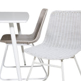 Polar Jídelní stůl 120 cm - White White+Cirebon Jídelní židle - White Wash_4