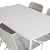 Polar Jídelní stůl 120 cm - White White+Cirebon Jídelní židle - White Wash_4