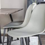 Jídelní stůl Marina - 180*90*H75 - Šedá / Černá+Polar Plastová jídelní židle - Černé nohy / Šedá Plast_6