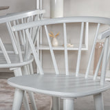 Jídelní stůl Marina - šedý "dub" / bílé nohy + jídelní židle Bobby Windsor - Grey_6