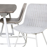 Inca Extentiontable - šedý "dub" / bílá Nohy+Cirebon Jídelní židle - White Wash_4