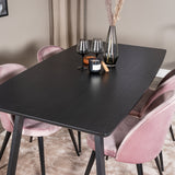 Inca Extentiontable - Černá top / černá Nohy+Velvet Jídelní židle - Pink / Black_4