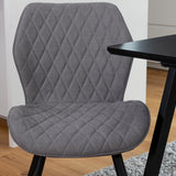 Rozšiřitelný Inca - černý top / černé nohy+jídelní židle Gemma - černé nohy - šedá látka_4