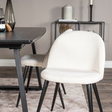 Rozšiřitelný Inca - černý top / černé nohy + sametová jídelní židle manšestr - béžová / černá_4