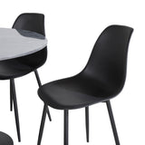 Estelle kulatý jídelní stůl ø106 H75 - černá / černá + plastová jídelní židle Polar - černé nohy / černý plast_4