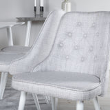 Jídelní stůl Polar 180 cm - Bílá deska / Bílé nohy+Velvet Deluxe Jídelní židle -