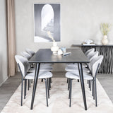 Jídelní stůl Dipp - 180*90cm - Černá dýha / celé černé nohy + Jídelní stůl Vault