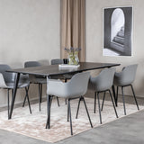 Dipp Jídelní stůl - 180*90cm - Černá dýha / celé černé nohy + Comfort Plastic