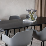 Dipp Jídelní stůl - 180*90cm - Černá dýha / celé černé nohy + Comfort Plastic