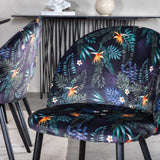 Dipp Jídelní stůl - 180*90cm - Černá dýha / celé černé nohy + Velvet Jídelní Ch