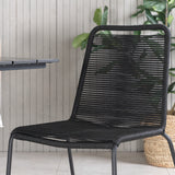 Stohovací křeslo Denver 70*120 Black/Black+Lindos - Black Alu / Black Rope_4