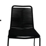 Stohovací křeslo Denver 70*120 Black/Black+Lindos - Black Alu / Black Rope_4