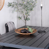 Break Table 150*90 - Black/Black+Lindos Stohovací židle - Black Alu / Black Rope_4