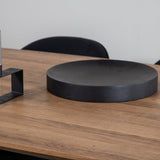 Jídelní stůl Inca - 160/200*85*H75 - Dub / Černá + Sametová jídelní židle - Černá / Černá_4