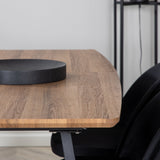 Jídelní stůl Inca - 160/200*85*H75 - Dub / Černá + Sametová jídelní židle - Černá / Černá_4