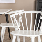 Jídelní stůl Jimmy, černá bílá HPL+jídelní židle Bobby Windsor, bílá_4