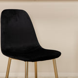 Jídelní stůl Pelle, černá černá Černá+Polar jídelní židle, černá mosaz_6