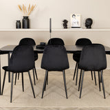 Jídelní stůl Pelle , Černá černá Černá+Polar jídelní židle , Černé nohy Black Velvet (ers√§tter 19902,888)_6