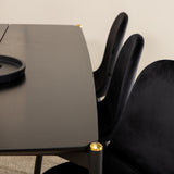 Jídelní stůl Pelle , Černá černá Černá+Polar jídelní židle , Černé nohy Black Velvet (ers√§tter 19902,888)_6