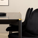 Jídelní stůl Pelle , Černá černá Černá+Polar jídelní židle , Černé nohy Black Velvet (ers√§tter 19902,888)_6