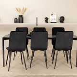 Jídelní stůl Pelle, černá černá Černá+Windu Lyx židle, černá černá Velvet_6