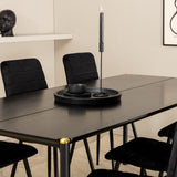 Jídelní stůl Pelle, černá černá Černá+Windu Lyx židle, černá černá Velvet_6