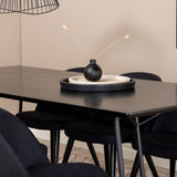 Jídelní stůl Petra, černá černá dýha+sametová jídelní židle, černé nohy, černá látka_6