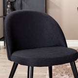 Jídelní stůl Petra, černá černá dýha+sametová jídelní židle, černé nohy, černá látka_6