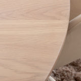 Bianca kulatý jídelní stůl , White Wash Černá dýha + židle Berit , Black Beige Velvet_4