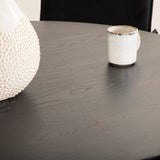 Jídelní stůl Dipp - 115 cm - Černá dýha / Celé černé nohy + Židle Petra - Černá / Black Velvet_4