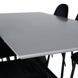 Jídelní stůl Piazza, černá šedá dýha+polární jídelní židle, černé nohy Black Velvet (ers√§tter 19902,888)_6