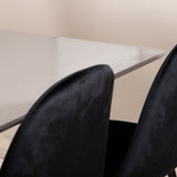 Jídelní stůl Piazza, černá šedá dýha+polární jídelní židle, černé nohy Black Velvet (ers√§tter 19902,888)_6