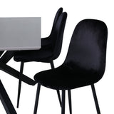 Jídelní stůl Piazza, černá šedá dýha+polární jídelní židle, černé nohy Black Velvet (ers√§tter 19902,888)_6