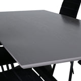 Jídelní stůl Piazza, černá šedá dýha + židle Windu Lyx, černá černá Velvet_6