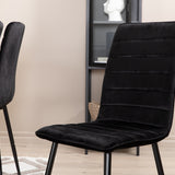 Jídelní stůl Piazza, černá šedá dýha + židle Windu Lyx, černá černá Velvet_6