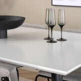 Jídelní stůl Jimmy - černá / bílá židle HPL+Kenth - černá / světle šedá Velvet_4