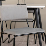 Jídelní stůl Jimmy - černá / bílá židle HPL+Kenth - černá / světle šedá Velvet_4