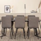 Jídelní stůl Petra - černá / černá dýha + židle Windu Lyx - černá / šedá mikrovlákno_6