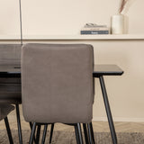 Jídelní stůl Petra - černá / černá dýha + židle Windu Lyx - černá / šedá mikrovlákno_6