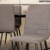 Jídelní stůl Petra - černá / černá dýha + židle Windu Lyx - černá / šedá mikrovlákno_6