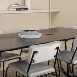 Jídelní stůl Petra - černá / černá dýha + židle Kenth - černá / světle šedá Velvet_6