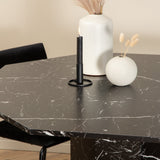 Kulatý jídelní stůl Marbs - Černá / Černá sklo Marble+Kenth Židle - Černá / Černá Velvet_4