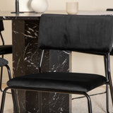 Kulatý jídelní stůl Marbs - Černá / Černá sklo Marble+Kenth Židle - Černá / Černá Velvet_4