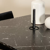 Kulatý jídelní stůl Marbs - Černá / Černá sklo Marble+Kenth Židle - Černá / Černá Velvet_4