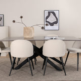 Jídelní stůl Piazza – černá / šedá dýha + sametová jídelní židle manšestrová – béžová / černá_6