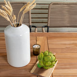 Kenya Jídelní stůl 120*70*H75 - Teak+Lindos - Křeslo - Black Alu / Latte Rope_4