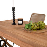 Kenya Jídelní stůl 120*70*H75 - Teak+Lindos - Křeslo - Black Alu / Latte Rope_4