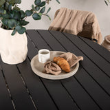 Break - Jídelní stůl kulatý - Černá / Černá - Alu / Aintwood - 120ø _1+ Lindos - Křeslo - Black Alu / Latte Latte _4