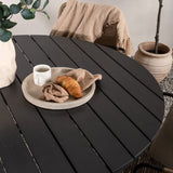 Break - Jídelní stůl kulatý - Černá / Černá - Alu / Aintwood - 120ø _1+ Lindos - Křeslo - Black Alu / Latte Latte _4